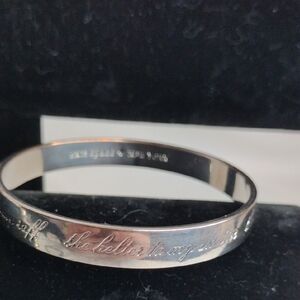 Kate Spade Silver Bangle Bracelet YOU AND ME
